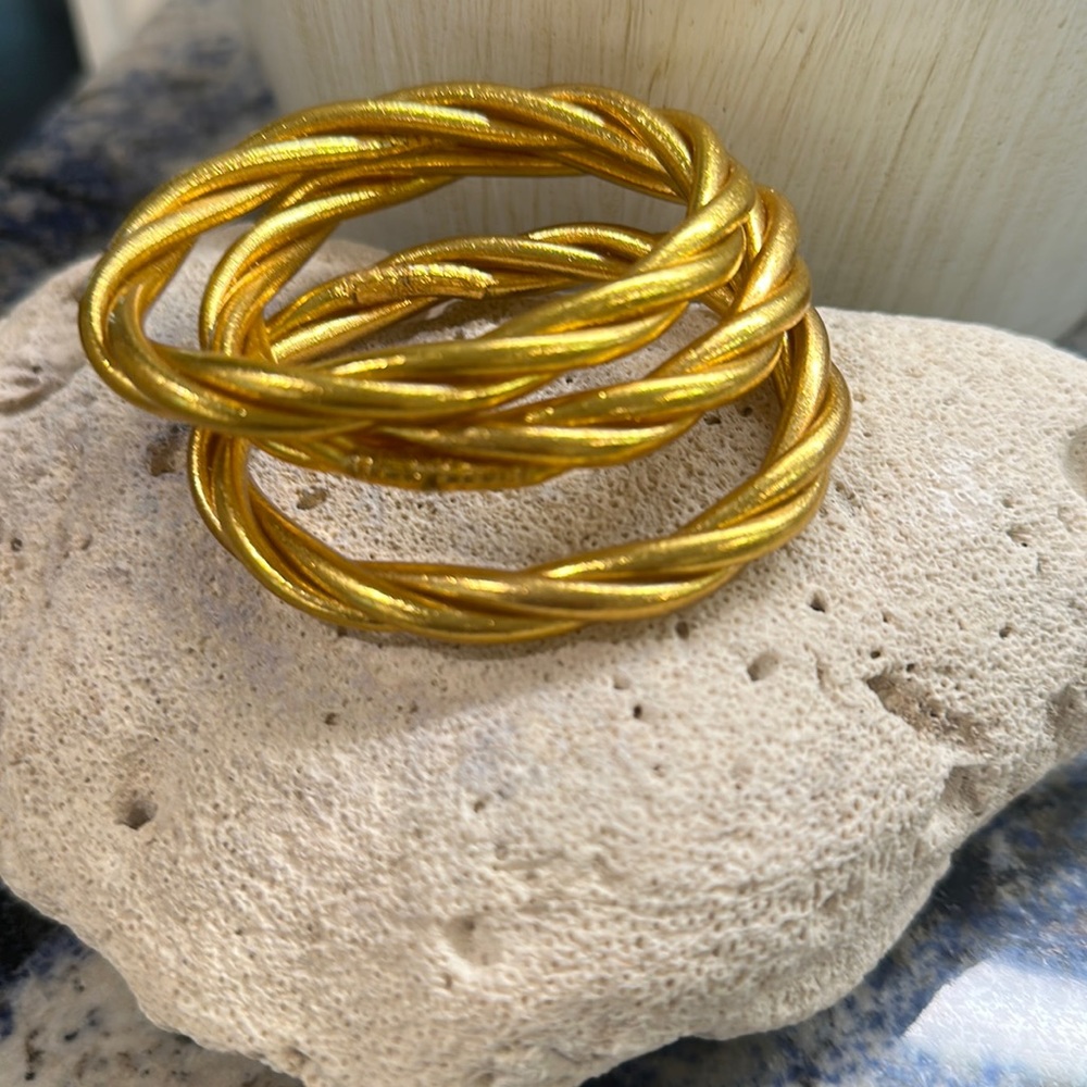 Waterproof Braided Bangle Set of 3 Size XS